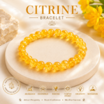 Natural Citrine Bracelet – Golden Crystal for Abundance, Confidence & Positive Energy