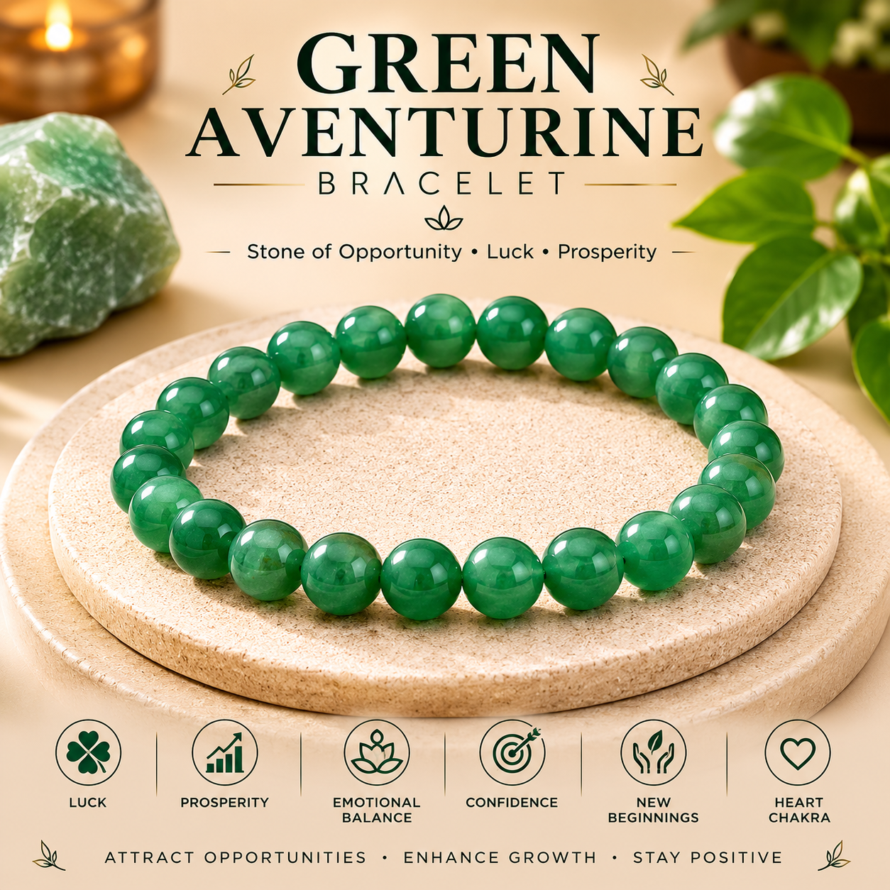 Natural Green Aventurine Bracelet Natural Green Aventurine Bracelet
