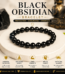 Natural Black Obsidian Bracelet - For Grounding, Strength & Emotional Balance