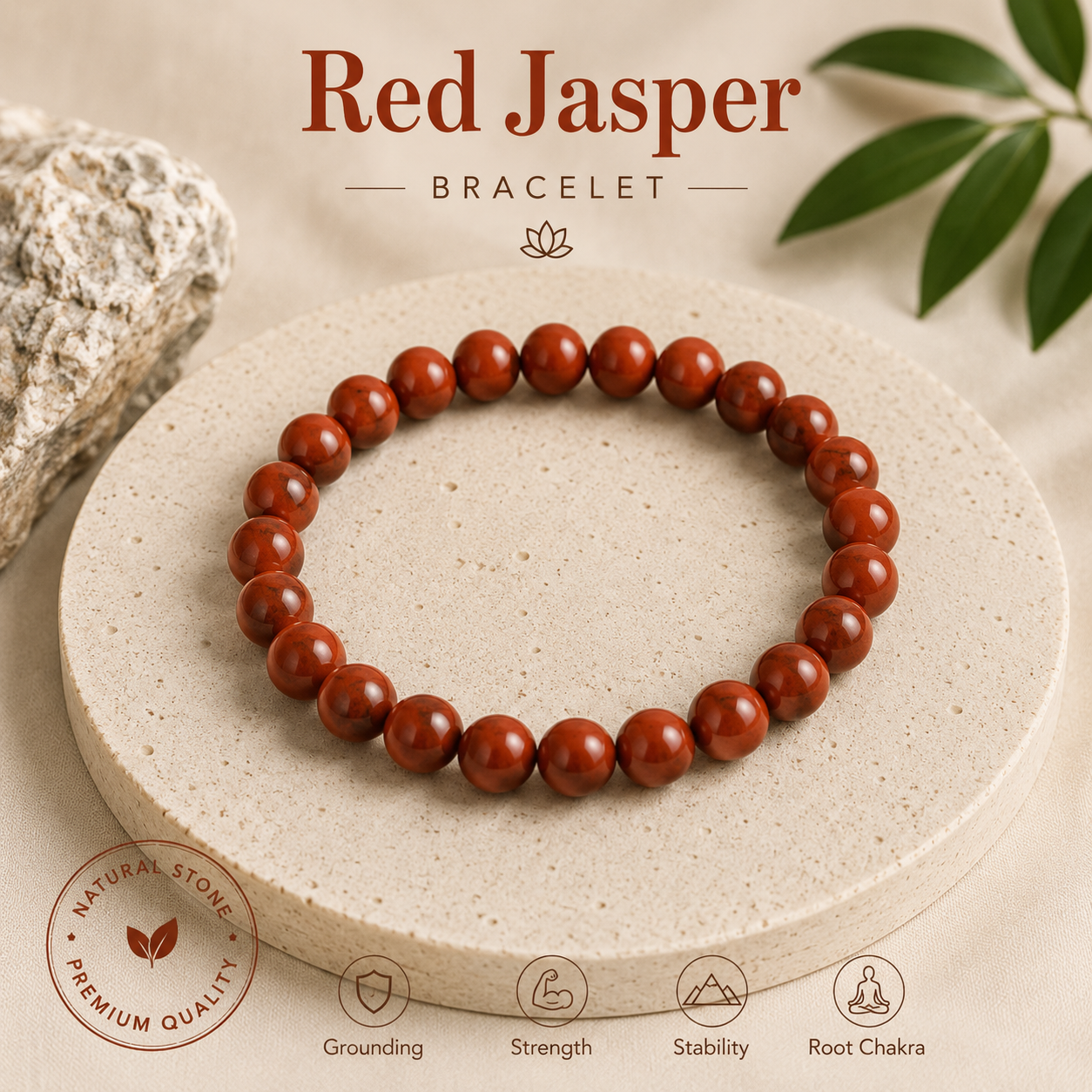 Natural Red Jasper Bracelet Natural Red Jasper Bracelet