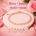 rose quartz anklet